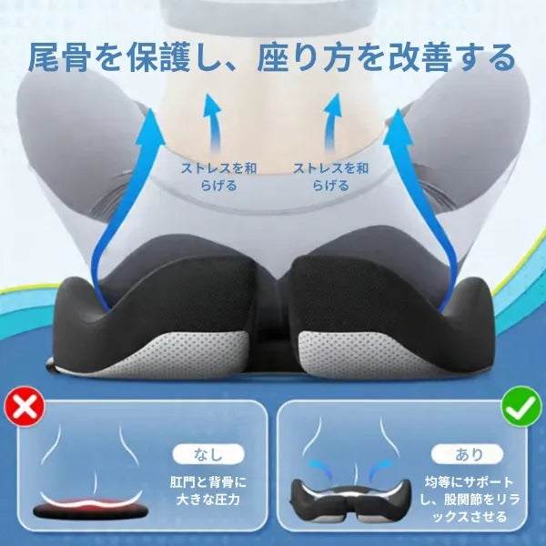 エルゴノミック メモリーフォーム シートクッション